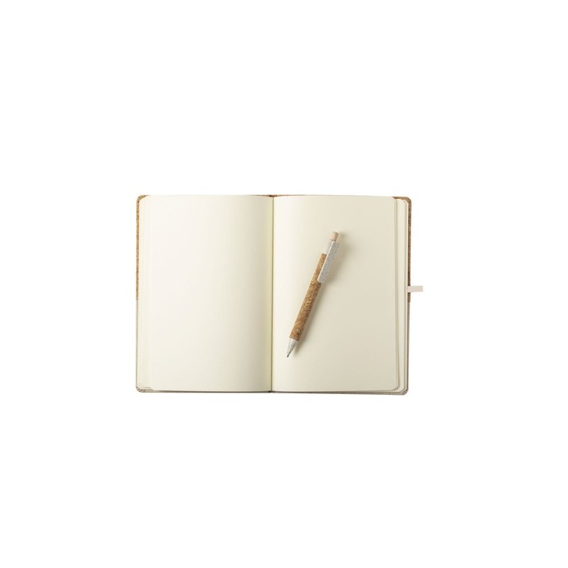 Bloc Notes Éco-responsable Personnalisé - Brastel Matières : liège Couleurs : naturel goodies publicitaire événementiel