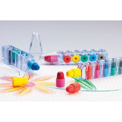 Set de Crayons Personnalisés Peint/Cire Éco-responsable MAGIC Matières : polystyrène (PS) Couleurs : transparent 2
