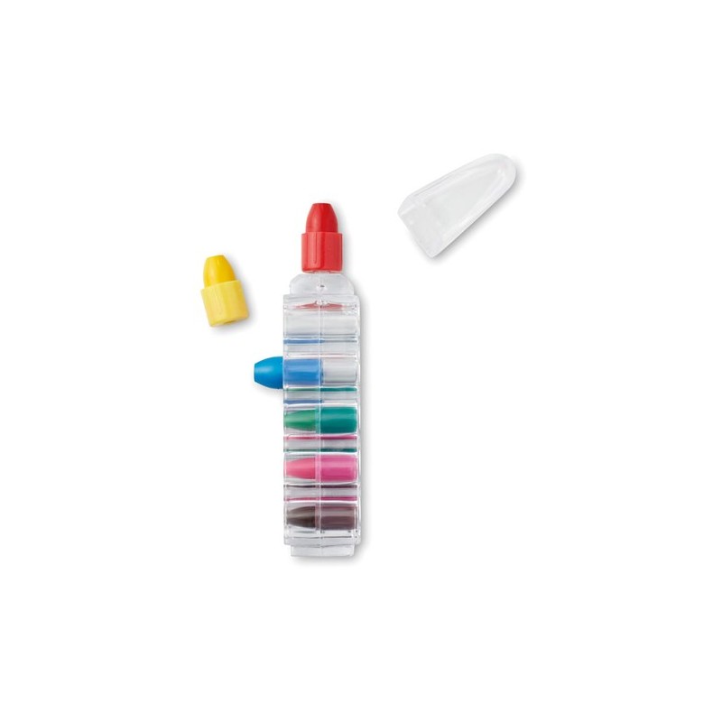 Set de Crayons Personnalisés Peint/Cire Éco-responsable MAGIC Matières : polystyrène (PS) Couleurs : transparent goodies publici