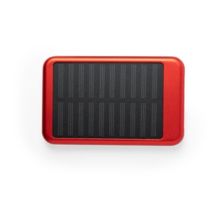 Batterie solaire personnalisée 4000 mAh - Power Bank Rudder Matières : aluminium Couleurs : noir impression logo haute qualité