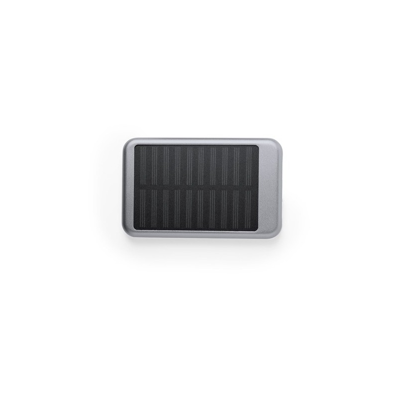 Batterie solaire personnalisée 4000 mAh - Power Bank Rudder Matières : aluminium Couleurs : noir cadeau affaires élégant