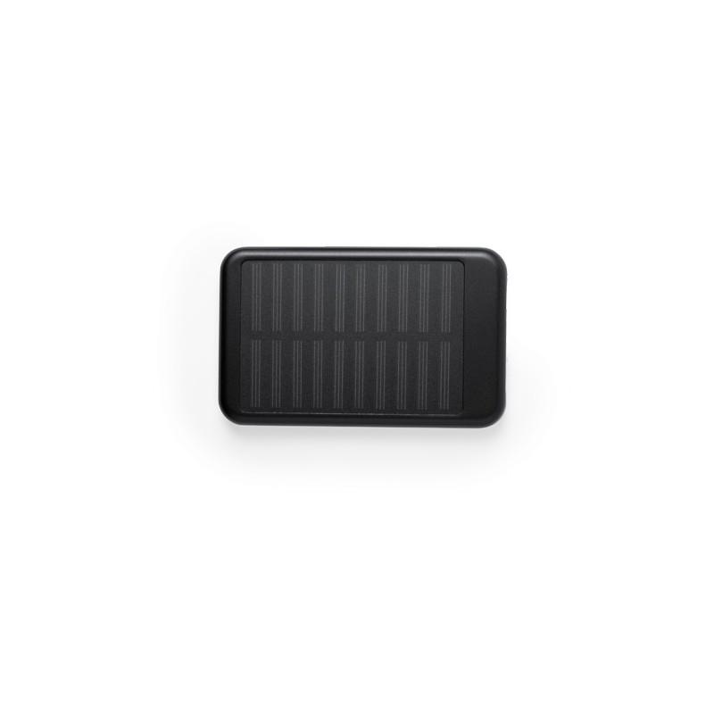Batterie solaire personnalisée 4000 mAh - Power Bank Rudder Matières : aluminium Couleurs : noir cadeau affaires élégant