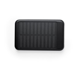 Batterie solaire personnalisée 4000 mAh - Power Bank Rudder Matières : aluminium Couleurs : bleu objet publicitaire robuste