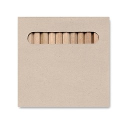 Étui fenêtre 12 crayons publicitaire idéal cadeau d'entreprise : ARCOLOR Matières : bois Couleurs : marron 2