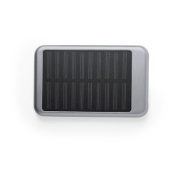 Batterie solaire personnalisée 4000 mAh - Power Bank Rudder Matières : aluminium Couleurs : argenté cadeau entreprise pas cher