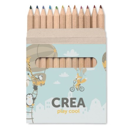 Étui fenêtre 12 crayons publicitaire idéal cadeau d'entreprise : ARCOLOR Matières : bois Couleurs : marron cadeau entreprise pas
