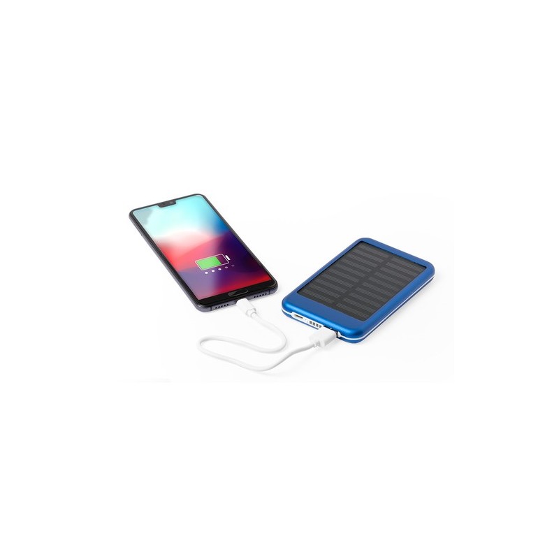 Batterie solaire personnalisée 4000 mAh - Power Bank Rudder Matières : aluminium Couleurs : rouge personnalisable avec votre log