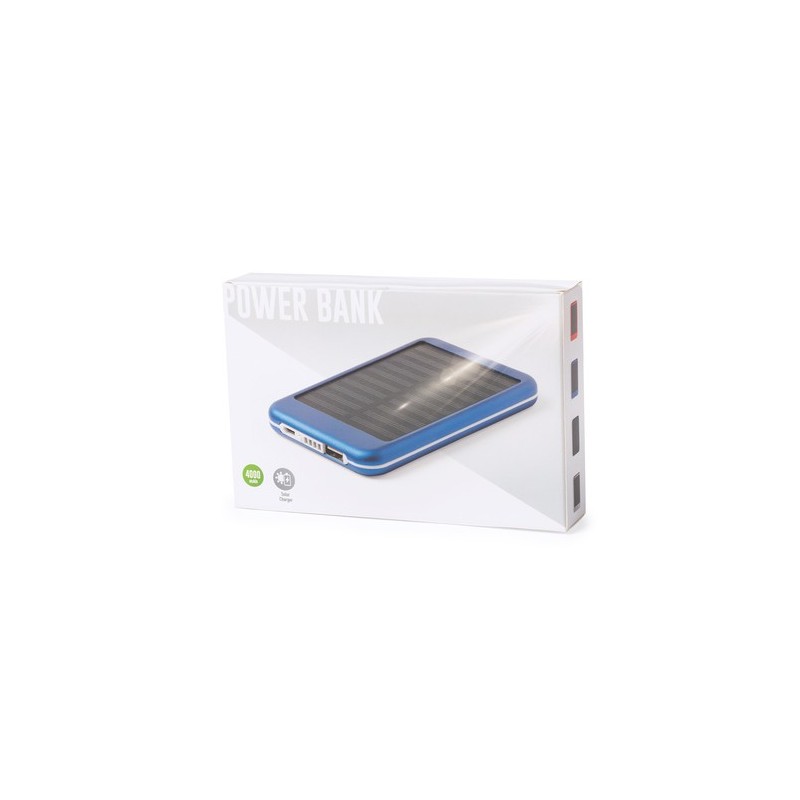 Batterie solaire personnalisée 4000 mAh - Power Bank Rudder Matières : aluminium Couleurs : rouge cadeau client original