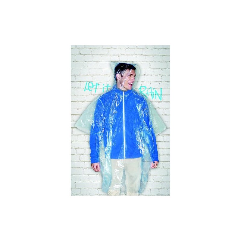 Poncho de secours Imperméable et Pratique Personnalisé - SPRINKLE Matières : polyéthylène (PE) Couleurs : bleu goodies publicita
