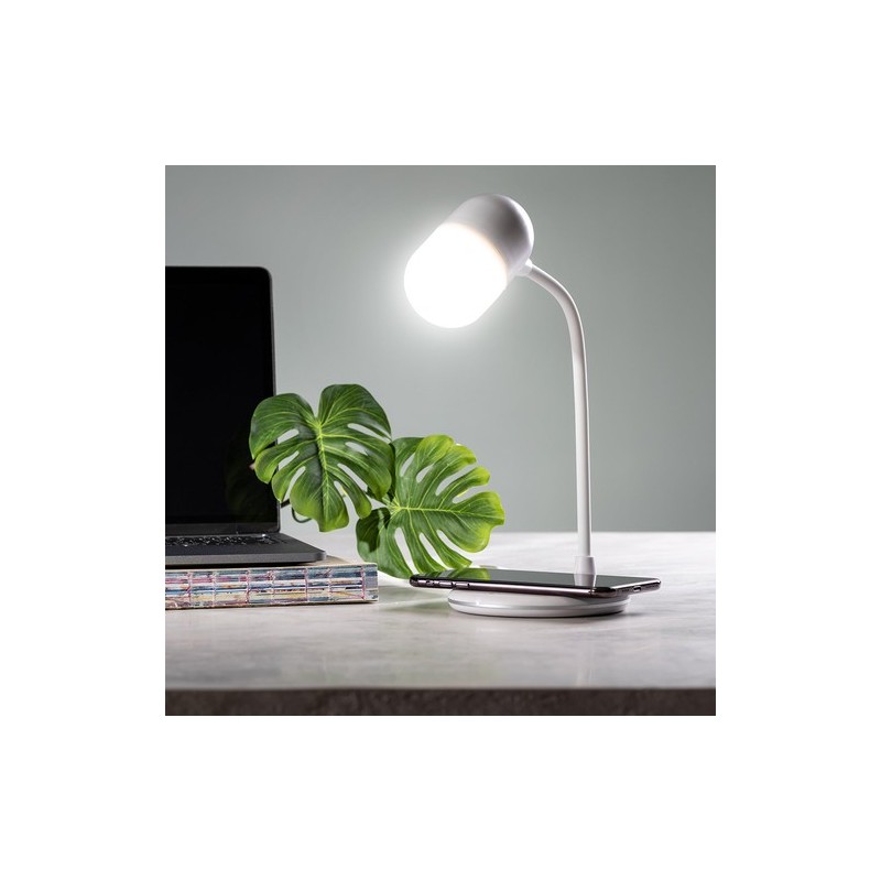 Lampe multifonction personnalisée avec éclairage et chargeur - Lerex Couleurs : blanc goodies publicitaire événementiel