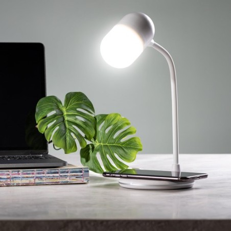 Lampe multifonction personnalisée avec éclairage et chargeur - Lerex Couleurs : blanc goodies publicitaire événementiel