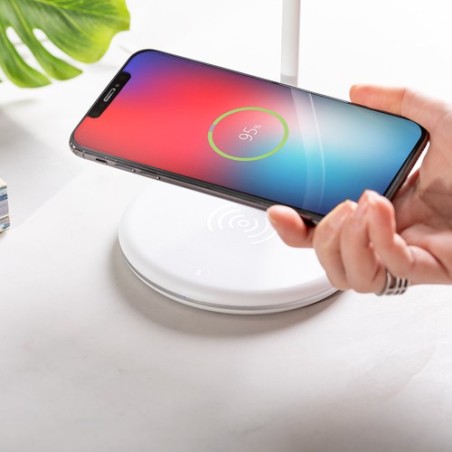 Lampe multifonction personnalisée avec éclairage et chargeur - Lerex Couleurs : blanc impression haute définition