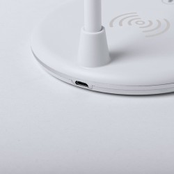 Lampe multifonction personnalisée avec éclairage et chargeur - Lerex Couleurs : blanc objet promotionnel éco-responsable