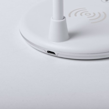 Lampe multifonction personnalisée avec éclairage et chargeur - Lerex Couleurs : blanc objet promotionnel éco-responsable