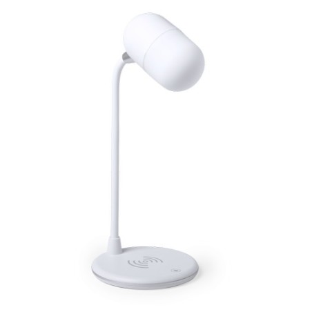 Lampe multifonction personnalisée avec éclairage et chargeur - Lerex Couleurs : blanc goodies entreprise design