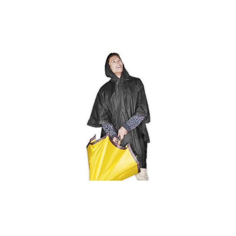 Poncho Personnalisé Éco-responsable REGAL Matières : PVC Couleurs : noir goodies publicitaire événementiel