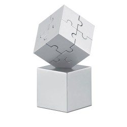 Puzzle 3D Personnalisé Unique - KUBZLE Matières : métal Couleurs : argenté mat