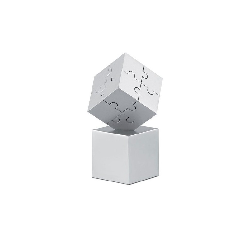 Puzzle 3D Personnalisé Unique - KUBZLE Matières : métal Couleurs : argenté mat