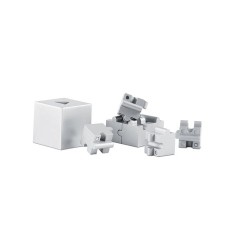 Puzzle 3D Personnalisé Unique - KUBZLE Matières : métal Couleurs : argenté mat 2