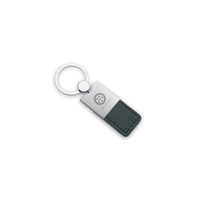 Porte-clés personnalisable en PU et métal - COLUMBUS Matières : métal Couleurs : noir personnalisable avec votre logo