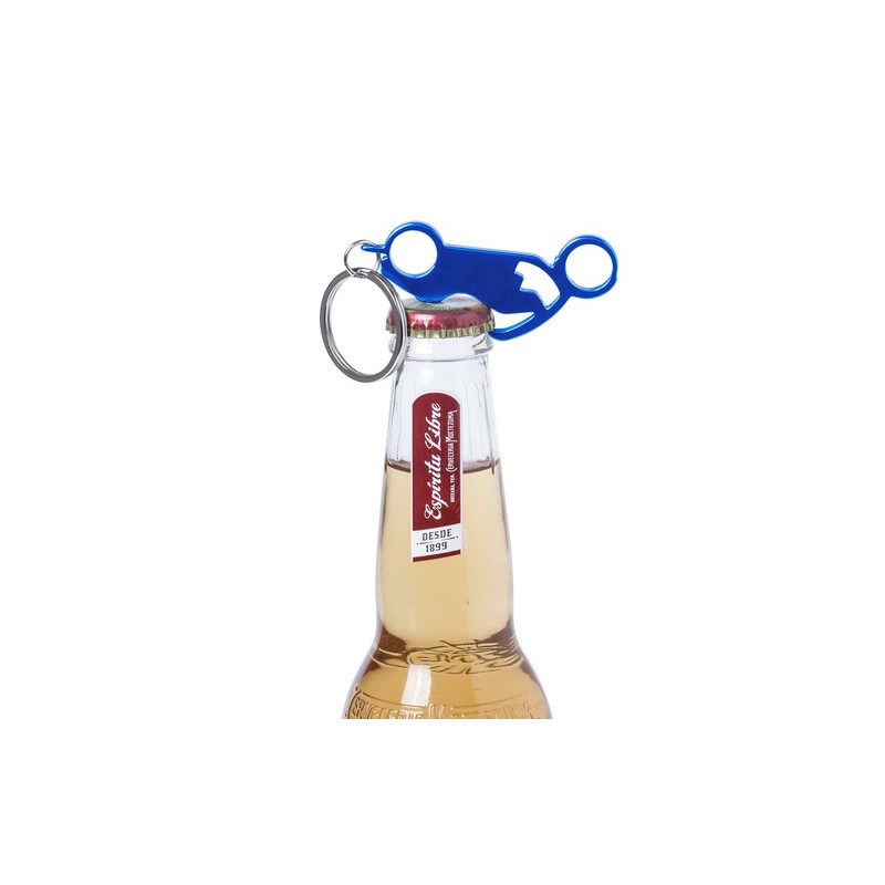 Porte-Clés Ouvre Bouteille Personnalisé Moto Blicher Matières : aluminium Couleurs : argenté objet promo petit budget