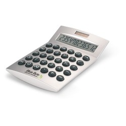 Calculatrice Personnalisée Élégante 12 Chiffres BASICS Matières : polystyrène (PS) Couleurs : argenté mat 2