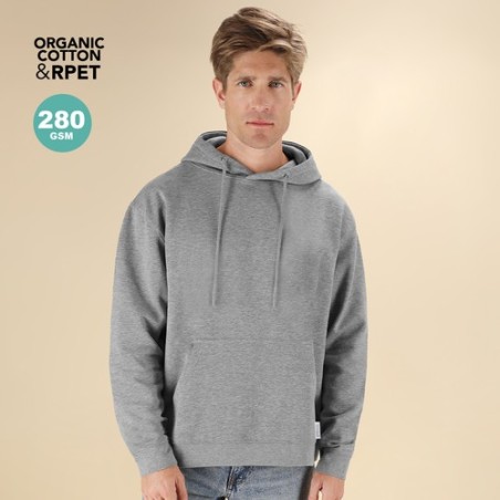 Sweat-Shirt à Capuche Personnalisé Adulte Dretius pas cher Matières : coton organique Taille textile : S Couleurs : gris accesso
