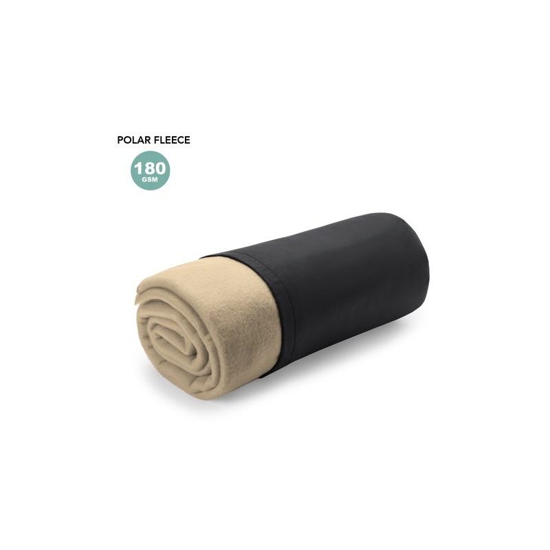 Couverture Personnalisée - Thiago Matières : polaire Couleurs : beige cadeau collaborateur premium