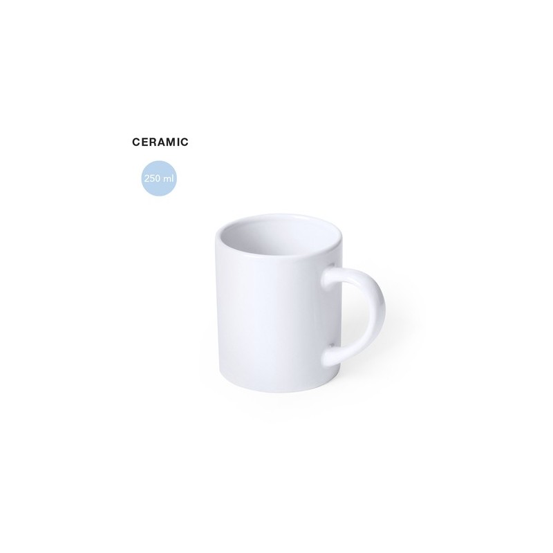 Tasse en céramique Personnalisée Daimy Matières : céramique Couleurs : blanc personnalisable avec votre logo