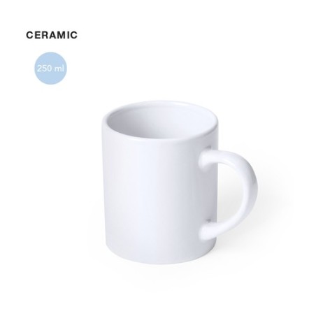 Tasse en céramique Personnalisée Daimy Matières : céramique Couleurs : blanc personnalisable avec votre logo