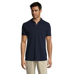 Polo personnalisé homme en polycoton 200g - PRIME MEN Matières : PET Taille textile : XL Couleurs : french navy marquage laser u