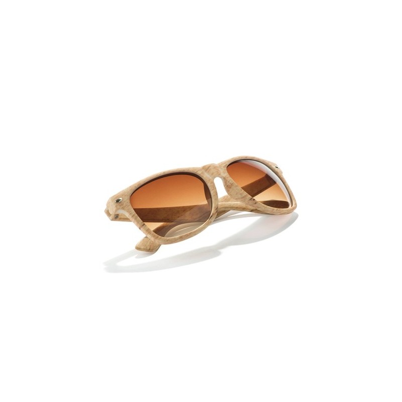 Lunettes de Soleil Personnalisées à Protection Style Pas Cher Haris Couleurs : marron foncé marquage laser ultra précis