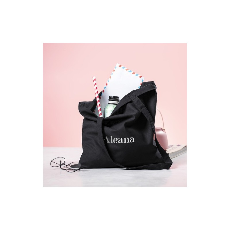 Sac Pratique Éco-responsable Cadeau d'Entreprise Geiser Matières : coton Couleurs : bleu clair marquage couleur éclatante