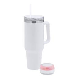 Carafe thermique personnalisée à prix réduit - Haut-Parleurs Tracir Matières : acier inoxydable Couleurs : blanc marquage laser 