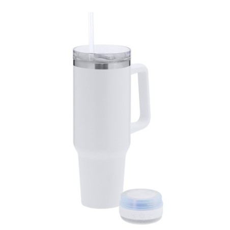 Carafe thermique personnalisée à prix réduit - Haut-Parleurs Tracir Matières : acier inoxydable Couleurs : blanc objet promotion