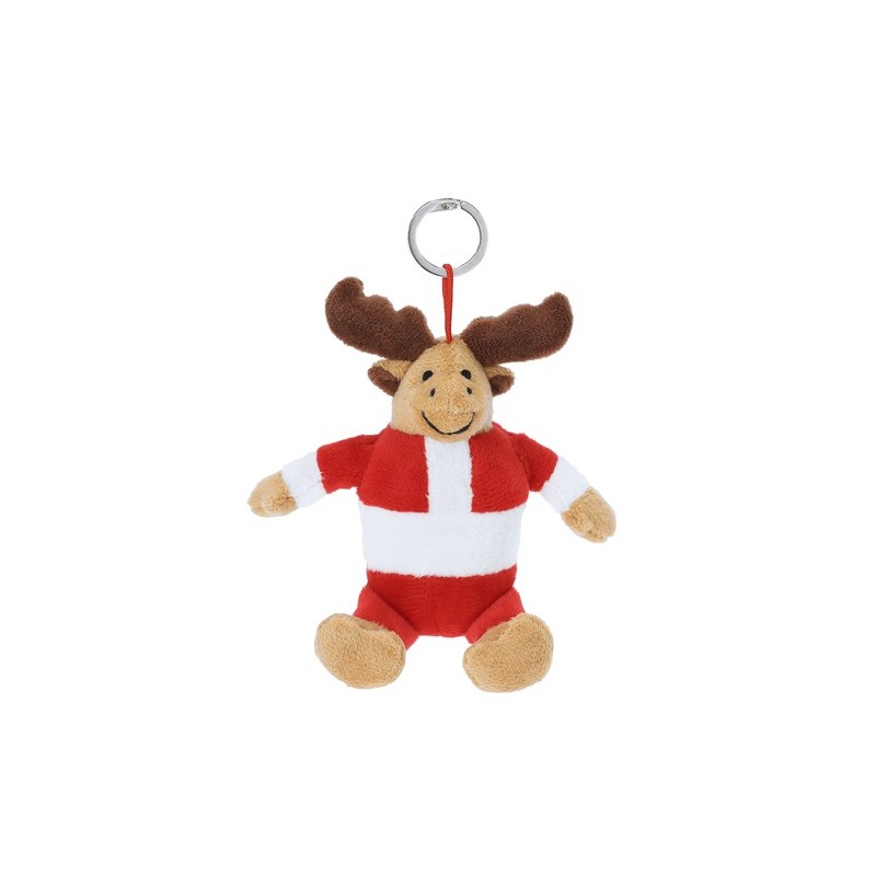 Porte-clés personnalisé en peluche pas cher Cardix Matières : polyester Couleurs : blanc