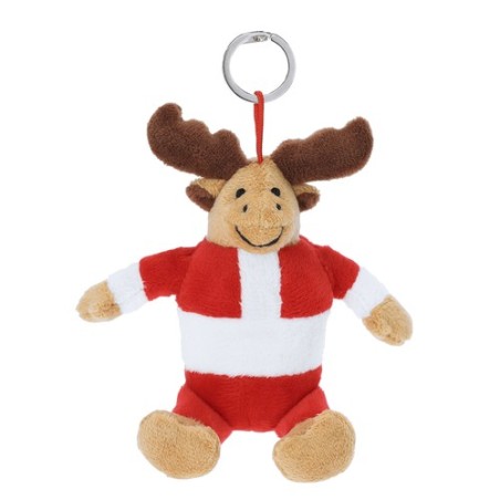 Porte-clés personnalisé en peluche pas cher Cardix Matières : polyester Couleurs : blanc
