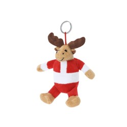 Porte-clés personnalisé en peluche pas cher Cardix Matières : polyester Couleurs : blanc 2