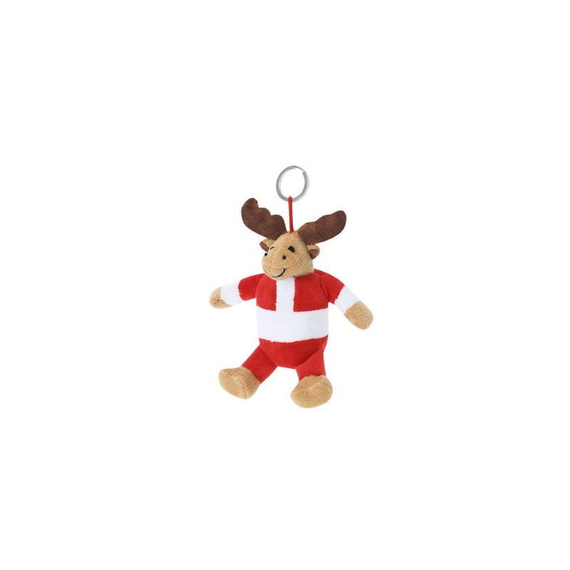 Porte-clés personnalisé en peluche pas cher Cardix Matières : polyester Couleurs : blanc cadeau entreprise pas cher