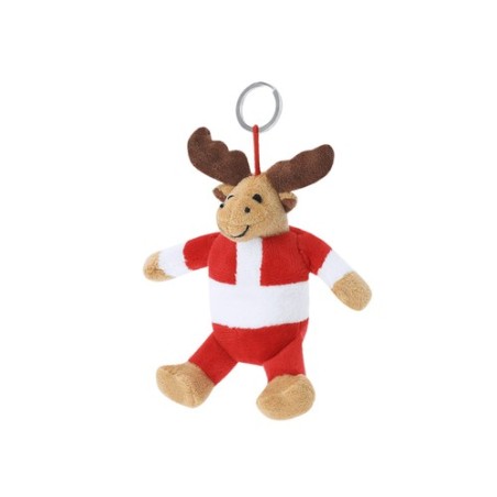 Porte-clés personnalisé en peluche pas cher Cardix Matières : polyester Couleurs : blanc cadeau entreprise pas cher