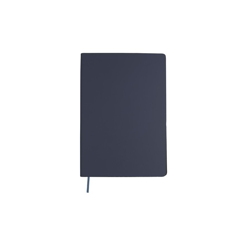 Bloc-notes personnalisé pas cher Lazox Couleurs : bleu marine Matières : PU recyclé