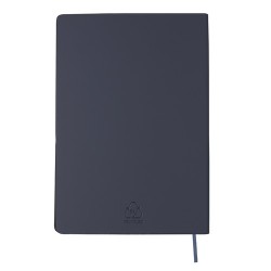 Bloc-notes personnalisé pas cher Lazox Couleurs : noir Matières : PU recyclé objet promotionnel éco-responsable