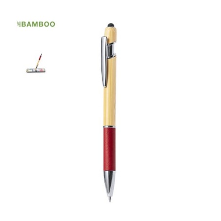 Stylet Éco-responsable Multifonction Bille Filipo Matières : bambou Couleurs : blanc cadeau collaborateur premium