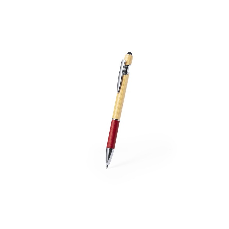 Stylet Éco-responsable Multifonction Bille Filipo Matières : bambou Couleurs : gris cadeau client original
