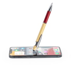 Stylet Éco-responsable Multifonction Bille Filipo Matières : bambou Couleurs : gris objet promo petit budget