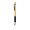 Stylet Éco-responsable Multifonction Bille Filipo Matières : bambou Couleurs : bleu marine impression logo haute qualité
