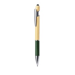 Stylet Éco-responsable Multifonction Bille Filipo Matières : bambou Couleurs : vert marquage laser ultra précis