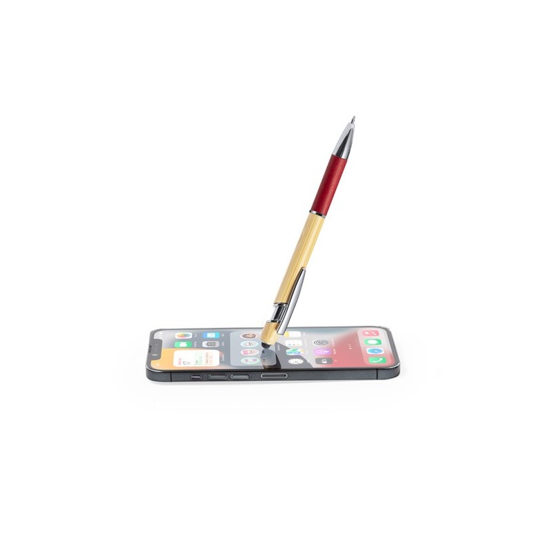 Stylet Éco-responsable Multifonction Bille Filipo Matières : bambou Couleurs : vert personnalisation sur mesure