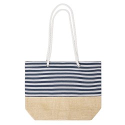Sac Unique Publicitaire en Coton et Jute Ivyx Matières : coton Couleurs : bleu marine