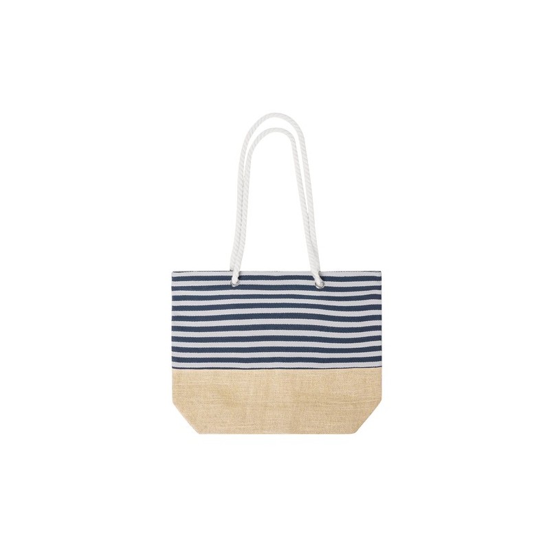 Sac Unique Publicitaire en Coton et Jute Ivyx Matières : coton Couleurs : bleu marine